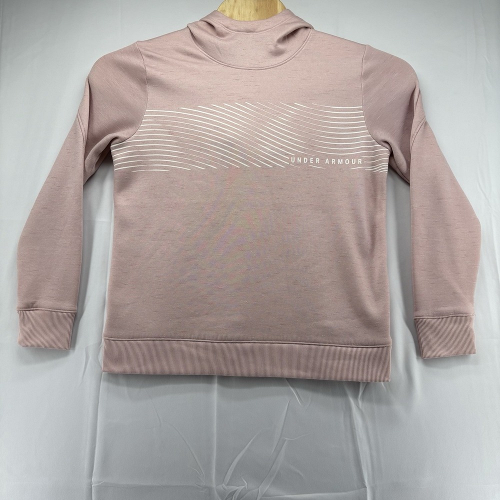 Under Armour Loose Fleece Pullover Hoodie Light Pink Women's‎ Medium